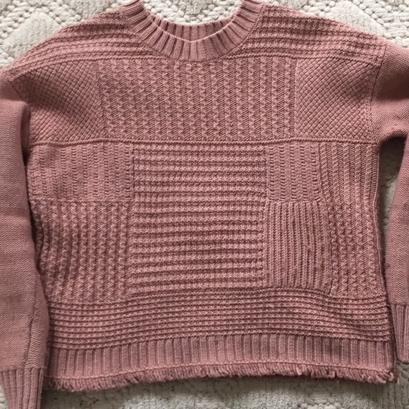Madewell Rose Pink Crop Sweater - Picture 3 of 4